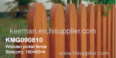 Wooden picket fence