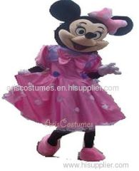 minnie mouse mascot costume, cartoon mascot, character mascot for party