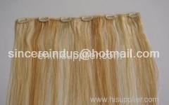 100 human hair clip extensions