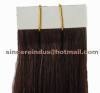Tape hair extension, remy human hair silk straight extensions