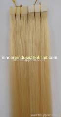 100% remy human hair tape hair extensions blonde