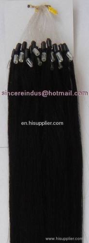 Micro Ring Loop Hair Extensions Black