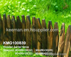 Wooden garden picket fence