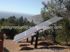 Solar pole ground mounting system