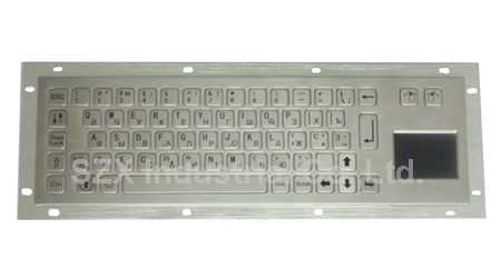 67keys vandal proof industrial metal keyboard with touchpad