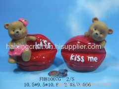 Resin Bear Money Box