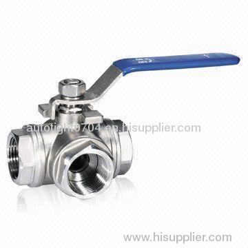 Three-way ball valve