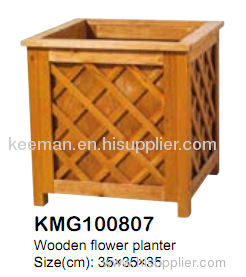 Wooden flower planter