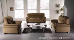 LEATHER LIVING ROOM SOFA 1+2+3