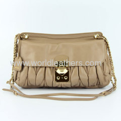 Luxury Handbag,Hot Sale Handbag,MiuMiu Matelasse Shoulder Bag with Tan Sheepskin