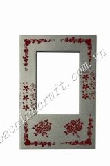 Picture frame with inlaid mother of pearl