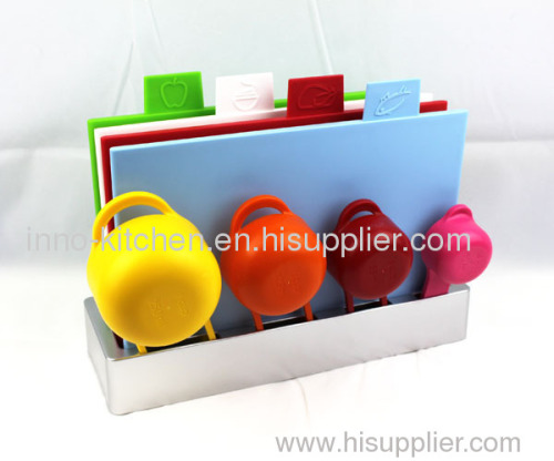 Food Safe PP Set Of 4 Color Coded Choping Board
