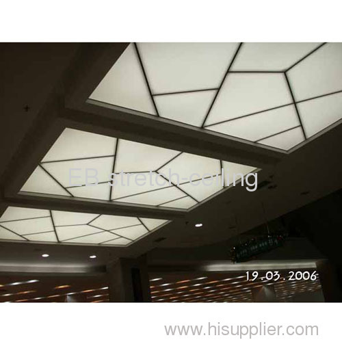 Translucent pvc stretch ceiling