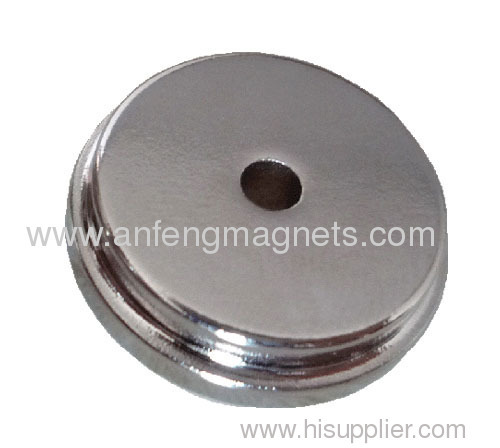 drilled and grooved magnets