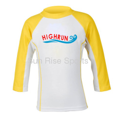 yellow Long Sleeve Rash shirt for kids