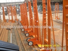 Hydraulic lifting jacks for cable drums