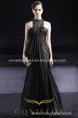 sell 2011 new applique formal long dresses,sleeveless lace applique formal black dresses 56318