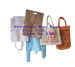 Die Cut/Dual Handles Green Ultrasonic Embossing Bags