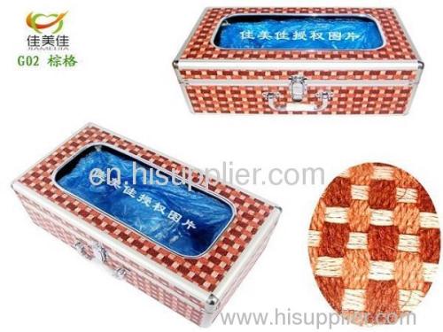 Brown Grid Aluminium Alloy Shoe Cover Machine