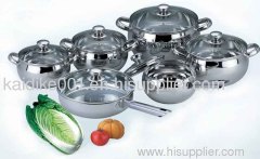 Indonisia 12-piece Stainless Steel Cookware Set