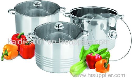 Vertical Stockpot with sandwich bottom Stainless Steel Cookware Set