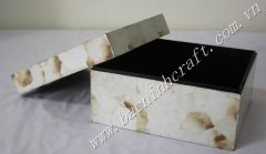 Lacqer boxes with inset brown eggshell