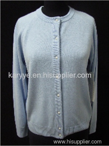 Long Sleeve Raglan Crew Neck Cardigan