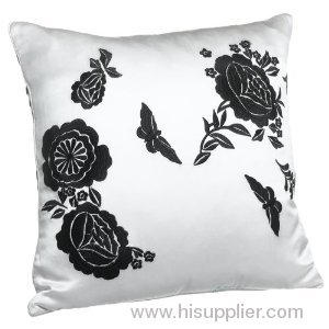 Ambroidered Silk Pillow