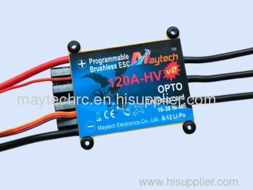 MayTech brushless High Voltage ESC MT120A-HV-V2 (Harrier-Suprem Series)