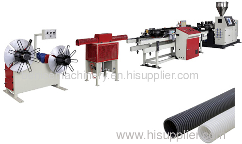 PVC Construction Threading Corrugated Pipe Production Line