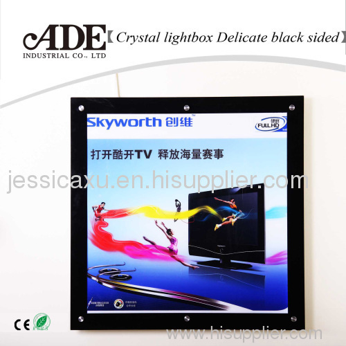 delicate black side of crystal light box