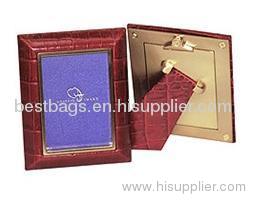 leather photo frame