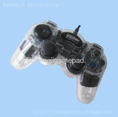 Transparent Designed Wired Gamepad for USB or PS2