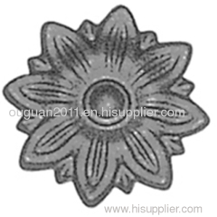 Flower wrought iron spears
