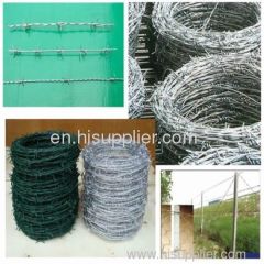 hot galvanized barbed wire fence