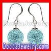 Fashion Tresor paris Cyan Crystal ball hook earrings |Tresor paris earrings