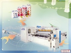 Full-automatic Edge-trimming Tail-gluing Embossming Rewinding and Perforating Toilet Paper Machine