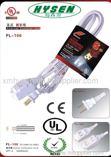 UL power cords electric cord power extention cord