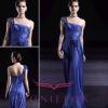 sell limited silk ladies dresses,elegant blue beading dresses 56666