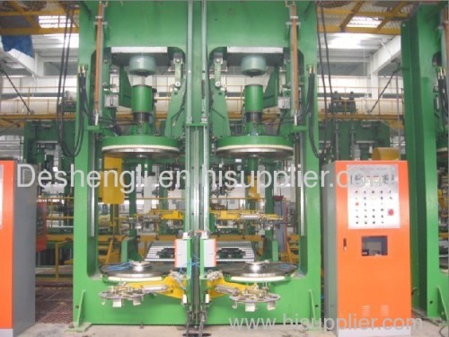 Hydraulic tire curing press