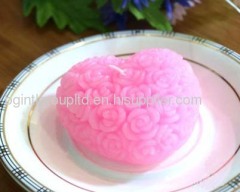 Heart-shaped rose candle wedding favor