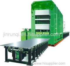 Conveyor belt plate vulcanizing press