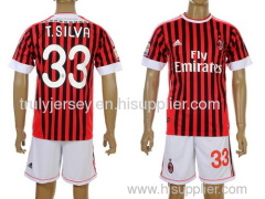 AC Milan 33# T. Silva Home Soccer Jersey-FC0001