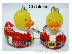 LED Christmas Duck Keychain