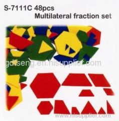 Educational Math Shapes Fraction Set