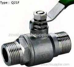 2pc male thread ball valve