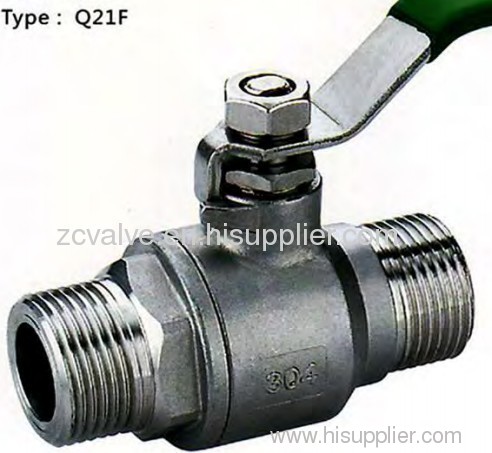 2pc male thread ball valve