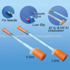 Disposable Insulin Syringe unibody/shift