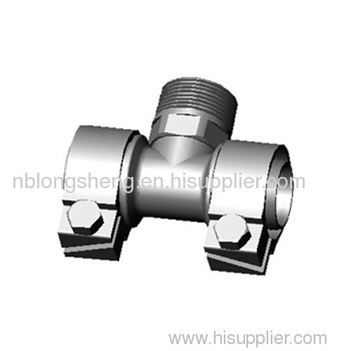 male tee brass fittings of clamp styles