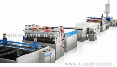 Plastic hollow grid board production line